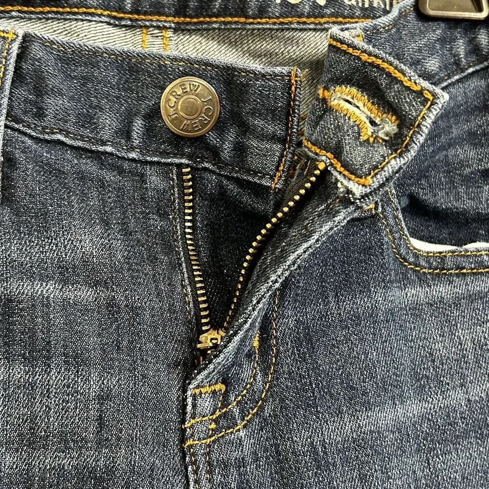 J.Crew Toothpick Ankle Jeans Size 27 Denim Dark Blue Stretch Low Rise Jeans